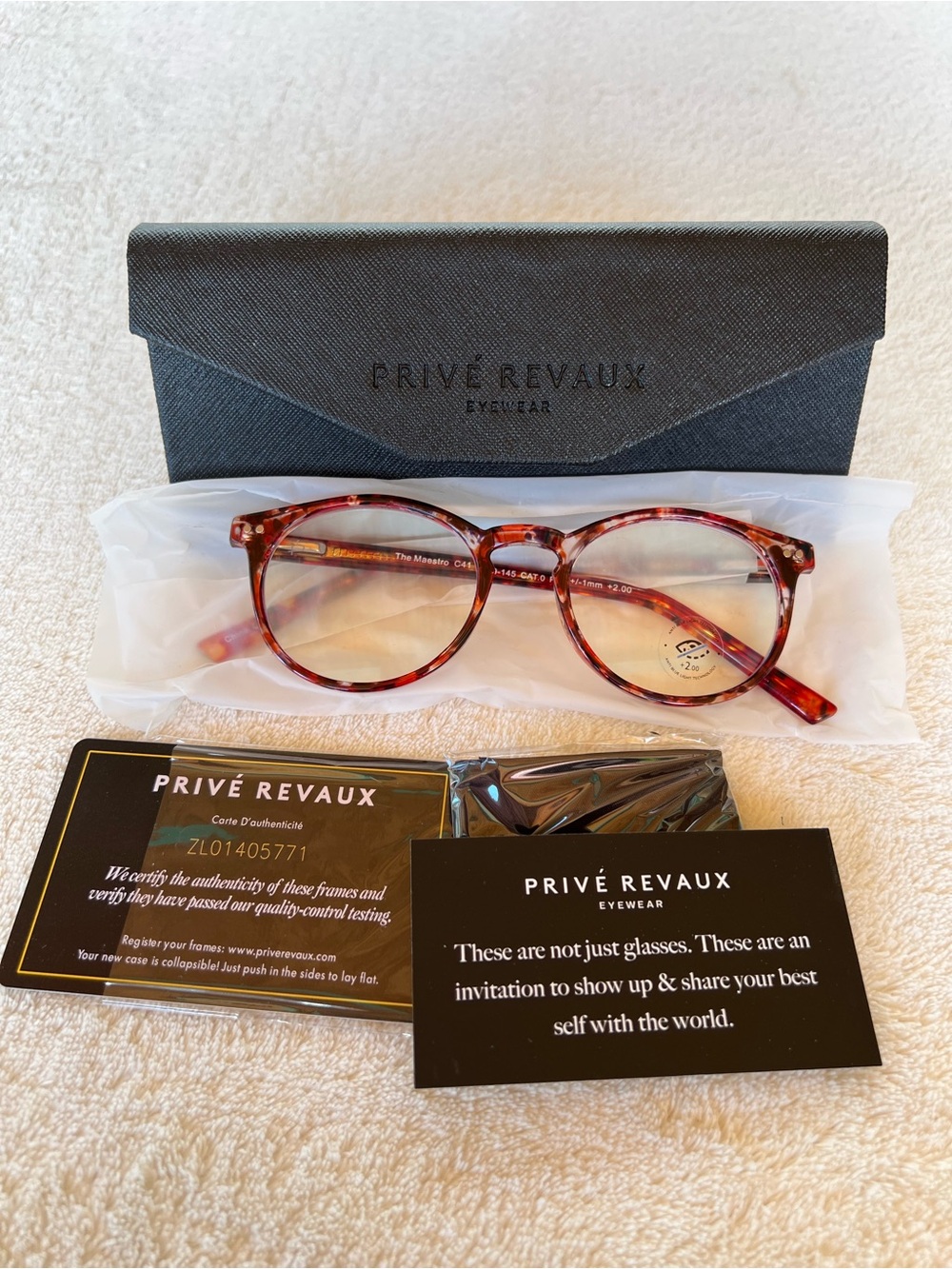 Privé Revaux The Maestro C41 Tortoise +2.00 Blue Light Readers